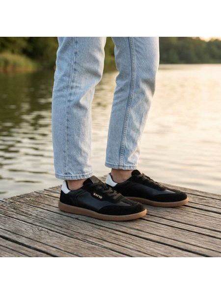 Barefoot Tenisky RAYVE RIO leather černo/bílé