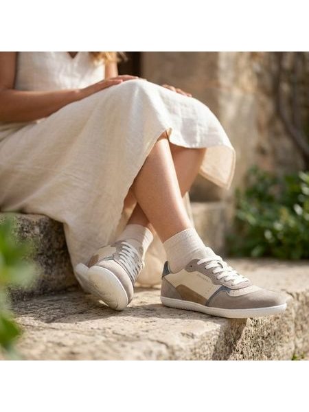 Dámské Barefoot Tenisky GROUNDIES® Nova GO1 Béžovo Šalvějově Zelené