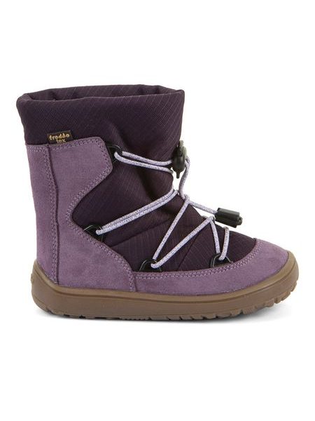 Dětské barefoot zimní boty FRODDO ZIMNÍ TEX TRACK WOOL fialové