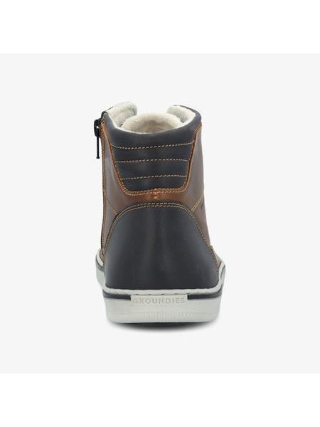 Pánské Barefoot Zimní Zateplené Kotníkové Boty GROUNDIES® AUSTIN Hnědé