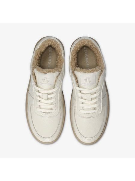 Dámské Barefoot Zateplené Tenisky GROUNDIES® HAMPTONS TEDDY 2.0 REGULAR Krémové