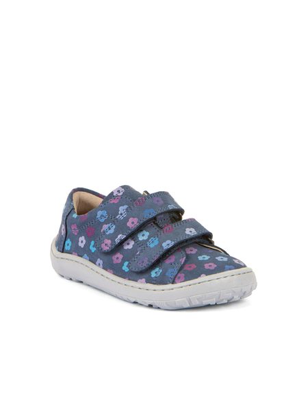 FRODDO TENISKY BASE LEATHER D-VELCRO DENIM+ | Dětské barefoot tenisky
