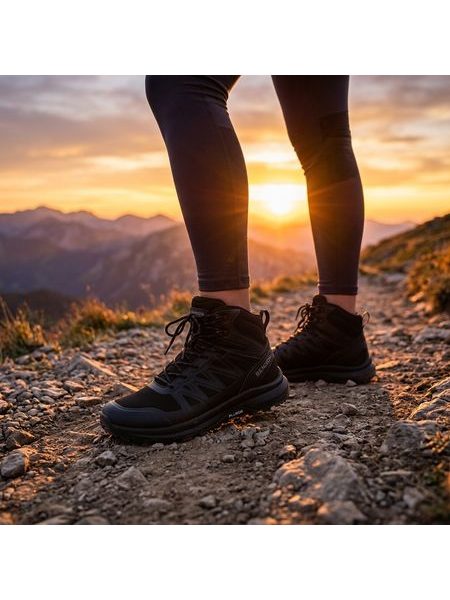 Kompromisné barefoot členkové topánky BENNON Fjord čierne