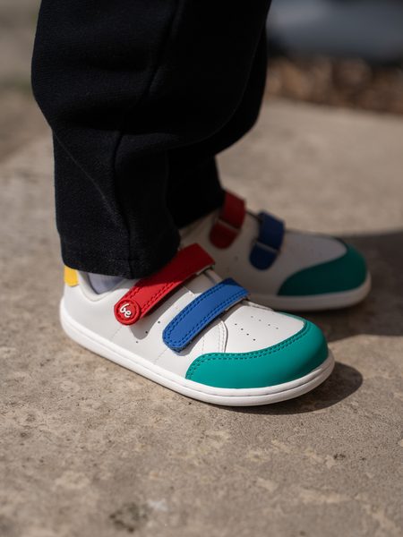 Ténis barefoot de criança Be Lenka Energise Kids branco e multicolor