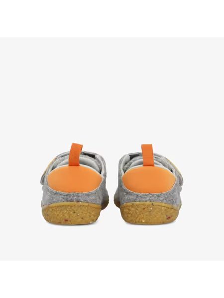 Dětské Barefoot Přezůvky GROUNDIES® Malmö Home Šedo Oranžové