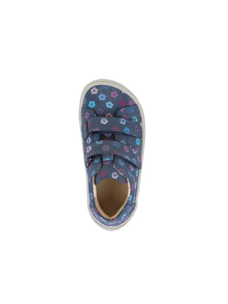FRODDO TENISKY BASE LEATHER D-VELCRO DENIM+ | Dětské barefoot tenisky