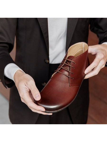 ROUNDIES MILANO MEN Camel | Kotníkové barefoot boty