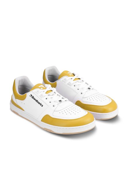 Adidași barefoot Barebarics Wave albi cu galben