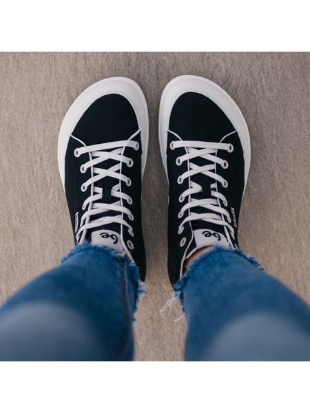 Barefoot bokacsizma Be Lenka Rebound High Top fekete/fehér