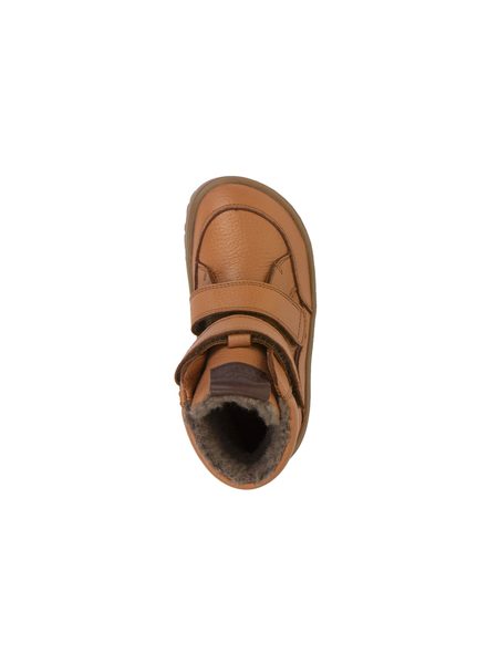 Dětské barefoot zimní boty FRODDO WINTER TEX hnědé koňakové