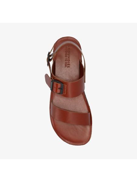 GROUNDIES® Kos Cognac | Dámské barefoot sandály