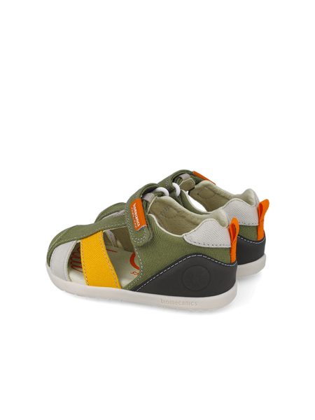 BIOMECANICS SANDÁLY WIDER CANVAS Khaki | Dětské barefoot sandály