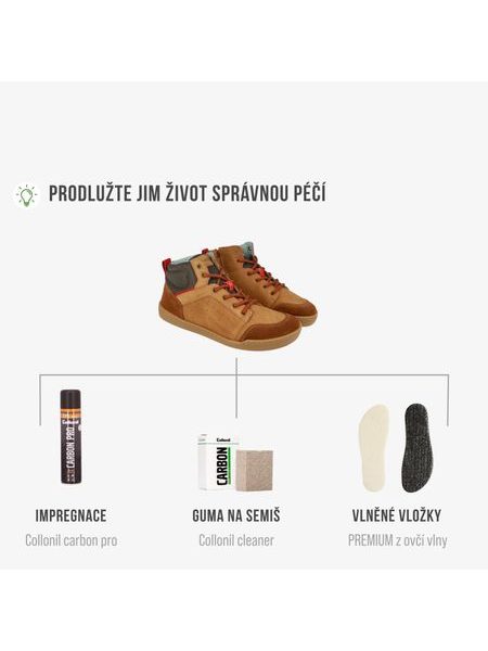 CRAVE BILBAO 2.0 Cognac | Kotníkové barefoot boty