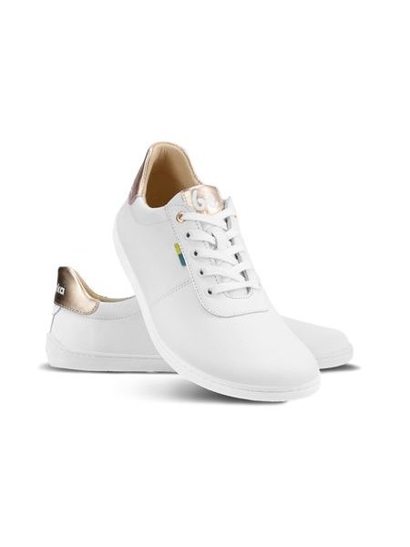 Adidași barefoot Be Lenka Royale albi cu auriu