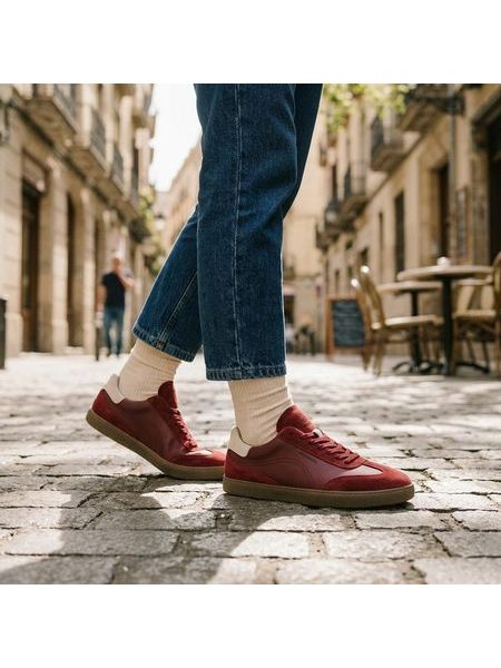 Barefoot Tenisky GROUNDIES® Panama Vínové