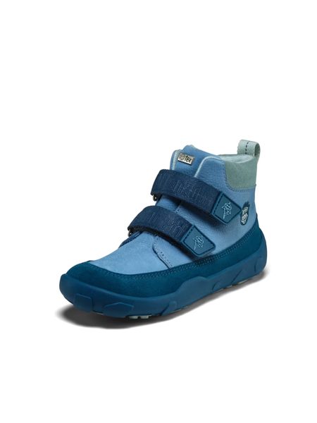 AFFENZAHN LOWBOOT LEATHER FRIENDY SHARK Blue | Dětské celoroční barefoot boty