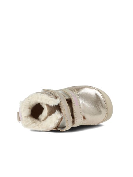 D.D.STEP W070-52624A Krémová | Dětské zimní zateplené barefoot boty