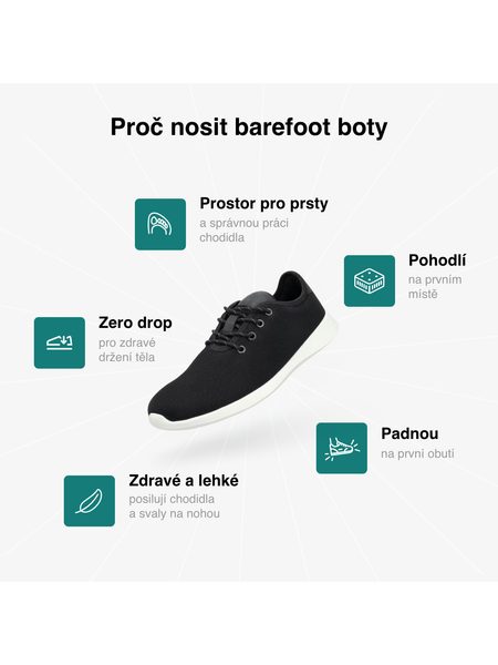 Barefoot Tenisky GROUNDIES® Balance 2.0 Černé