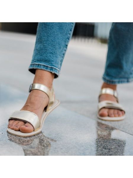 ANGLES HESTIA Gold | Dámské barefoot sandály