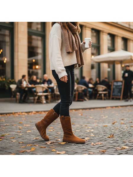 Barefoot Kozačky GROUNDIES® Tucson Koňakové