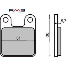 Bremsbeläge RMS 225101400 organic