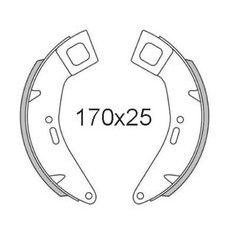 Bremsbacken RMS 225120511 hinten