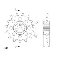 Ritzel SUPERSPROX CST-1295:16 16T, 520