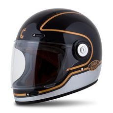 Full face helmet CASSIDA Fibre Jawa Sport black/ silver/ gold XL