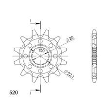 Ritzel SUPERSPROX CST-1590:12 12T, 520