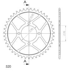 Ketten Rad SUPERSPROX RFE-1414:43-BLK schwarz 43T, 520