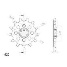 Ritzel SUPERSPROX CST-287:14 14T, 520
