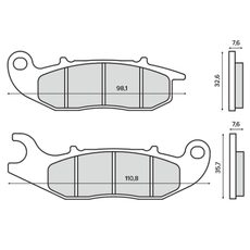 Bremsbeläge RMS 225103340 hinten organic
