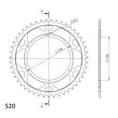Ketten Rad SUPERSPROX RFE-1515:47-BLK schwarz 47T, 520