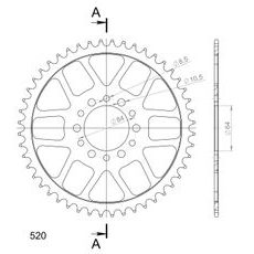Ketten Rad SUPERSPROX RFE-811:48-BLK schwarz 48T, 520