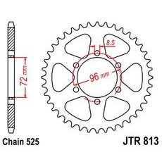 Ketten Rad JT JTR 813-39 39T, 525