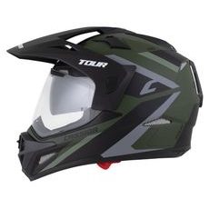 Motocross Helmet CASSIDA TOUR 2.0 X-TRA white/red/black/black matt peak S