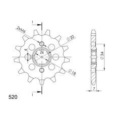 Ritzel SUPERSPROX CST-329:14 14T, 520