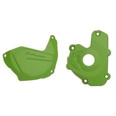 Clutch and ignition cover protector kit POLISPORT 90950 grün