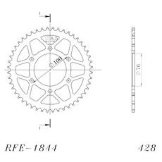 Ketten Rad SUPERSPROX RFE-1844:48-BLK schwarz 48T, 428