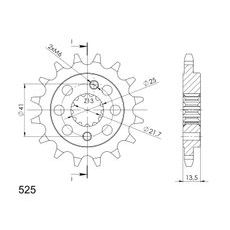 Ritzel SUPERSPROX CST-296:17 17T, 525