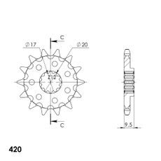 Ritzel SUPERSPROX CST-1900:14 14T, 420