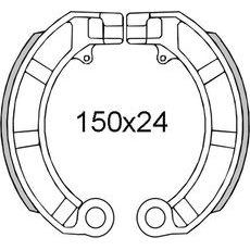 Bremsbacken RMS 225120161 hinten