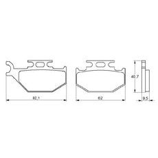 Bremsbeläge ACCOSSATO AGPA115 OR