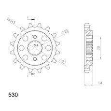 Ritzel SUPERSPROX CST-739:15 15T, 530