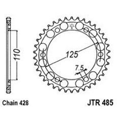 Ketten Rad JT JTR 485-48 48T, 428