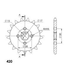 Ritzel SUPERSPROX CST-253:17 17T, 420