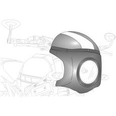 Ersatz Windschutzscheibe PUIG SEMI-FAIRING 9196N schwarz d 195mm