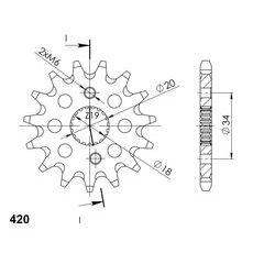 Ritzel SUPERSPROX CST-269:15 15T, 420
