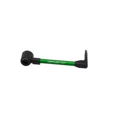 Lever guard ACCOSSATO with green hose and joint right, aluminium