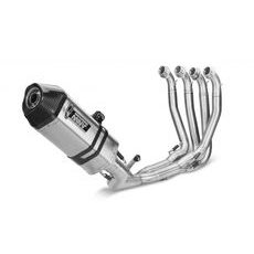 Auspuff komplett 4x2x1 MIVV SPEED EDGE R.KA.0005.SRT Ganz aus Titan / Carbondeckel version "REPLICA"